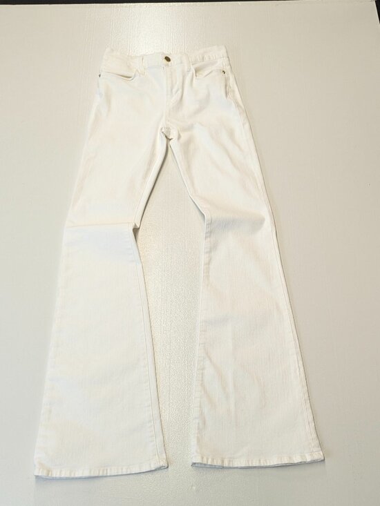 Frame Denim Pants - Frame Le High Flare White Denim Pants Size 26 *Small Stain